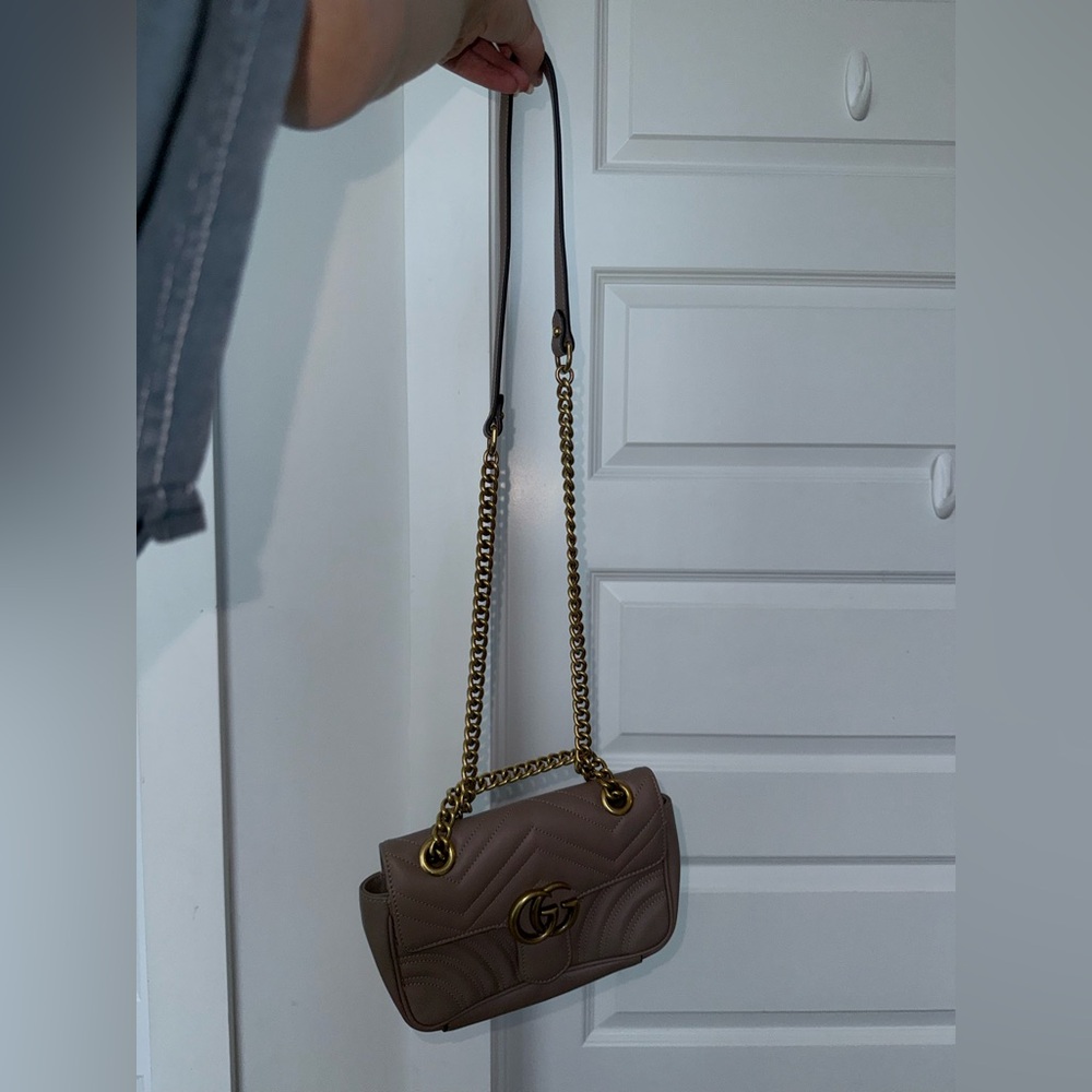 GUCCI Small GG Marmont in Dusty Pink Camera Bag - Model# 443497-DTDIT-5729 - Picture 8 of 12
